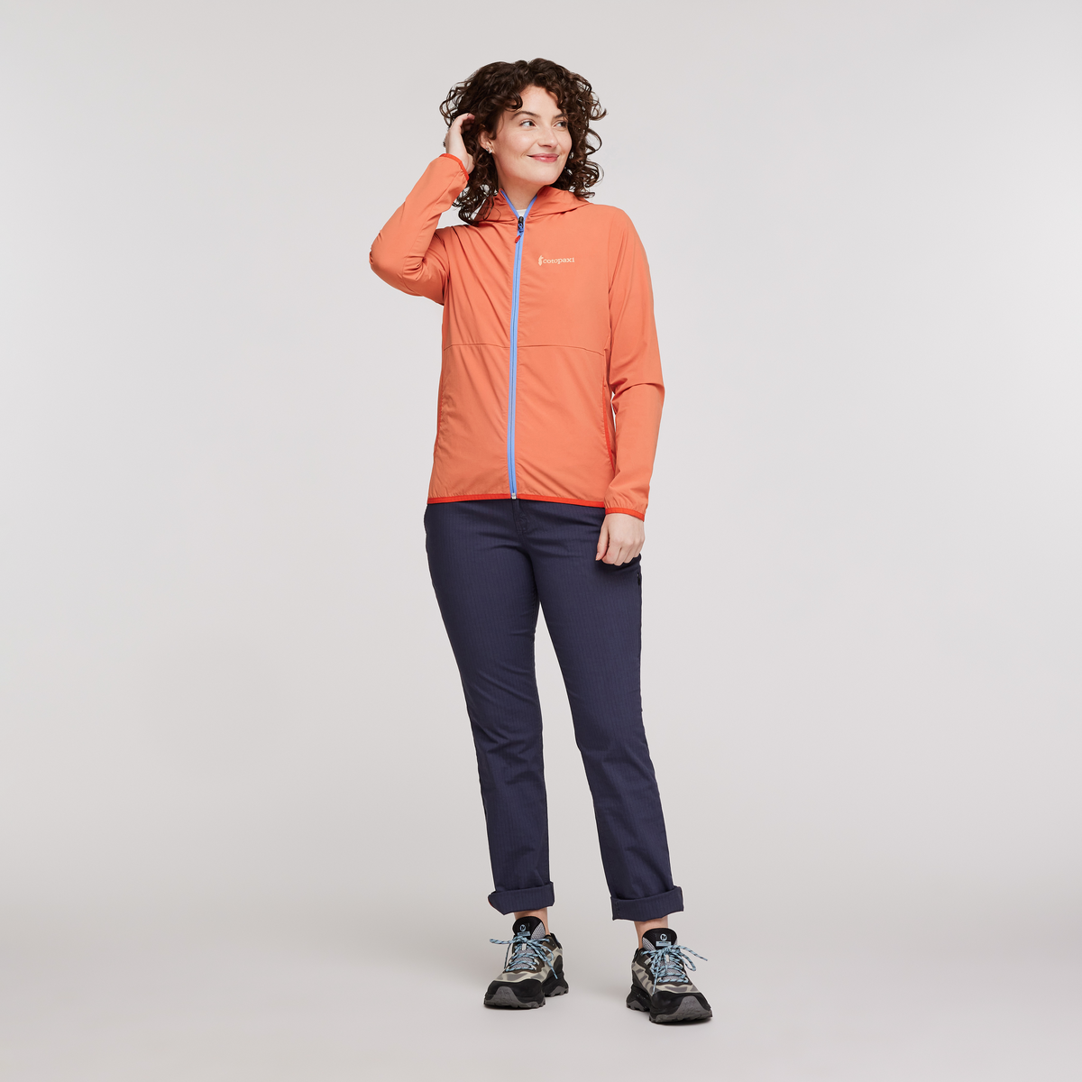 Vuelta Performance Windbreaker Jacket - Women's, Nectar, Model Courtney